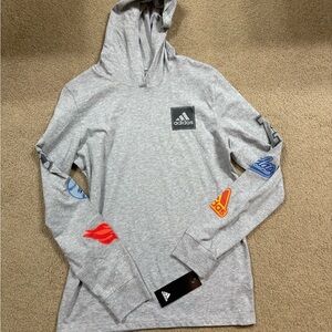 Adidas Boys' Gray Heather Hoodie